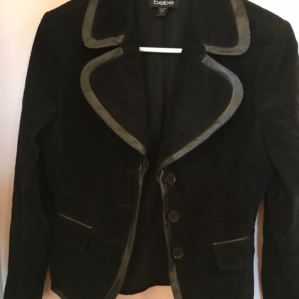 Bebe Velvet black jacket